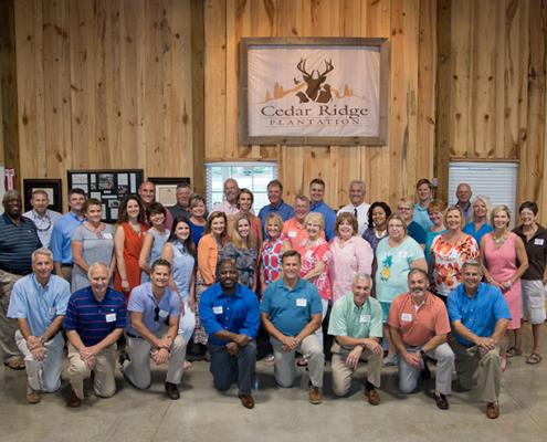Honored members of the brand new Corporate Honor Roll gather for a photo at a recognition event held by the Self Regional Healthcare Foundation at Cedar Ridge Plantation in Bradley, SC.